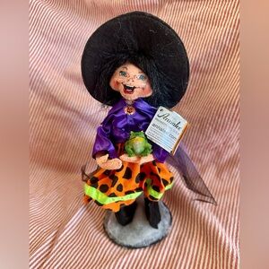 Annalee Halloween 10” Dotty Witch Spider Frog Posable Doll with tags